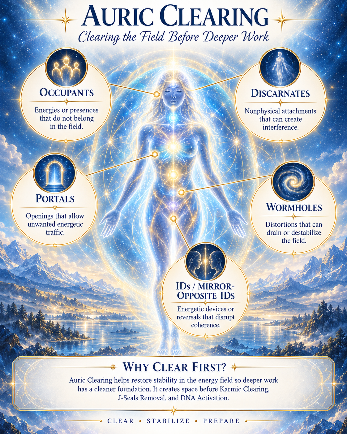 Auric Clearing Cosmic Energy Infographic